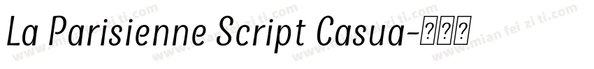La Parisienne Script Casua字体转换